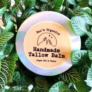 Vanilla Tallow Body Balm with Argan Oil and honey 8 oz 100% Orga…